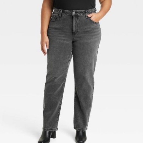 Ava & Viv Denim - Women's High-Rise Straight Leg Jeans - Ava & Viv™ NEW with tags size 17 XXL